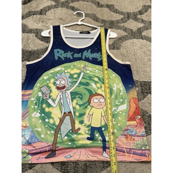 Yeezzi Rick and Morty Hoodie Colorful Print, Graphic Jersey, Size S/M - Picture 8 of 9